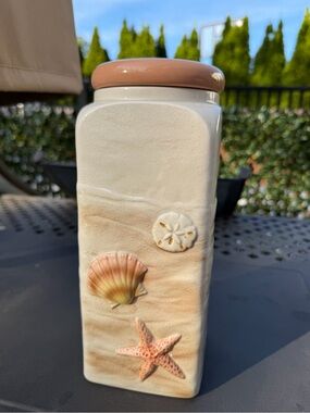 Vintage Otagiri Beachcomber Canister 10 inch